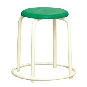 スタッ スツール 外リング付き 同色5脚セット グリーン ミルキー RP-4W 幅45.8cm 日本製 代引不可