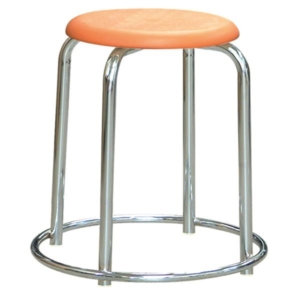 スタッ スツール 外リング付き 同色5脚セット クロームメッキ RP-4C 幅45.8cm 日本製 代引不可