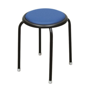 シンプル スタッチェア 同色10脚セット ブルー 幅32cm 日本製 スチールパイプ 代引不可