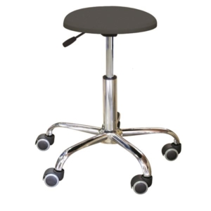 キャスター付き 丸椅子 クロームメッキ 日本製 スチール 代引不可