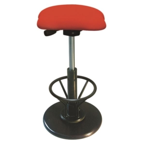 モダン /丸椅子 フットレスト付き レッド 幅33cm 日本製 代引不可