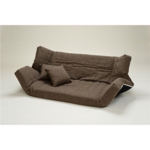 低反発 リクライニングソファー/ローソファー ファブリック生地 肘付き 同色クッション2個付き 日本製 代引不可