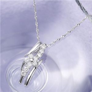 18金ゴールド（K18WG） ダイヤモンドペンダント/ネックレス