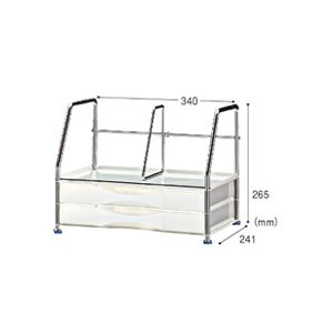 トヨダプロダクツ ブックスタンド レターケース付 W350mm CST-2BS 1台