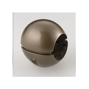 10個セット 階段手すり滑り止め 『どこでもグリップ』ボール形 亜鉛合金 直径38mm アンバー シロクマ 日本製