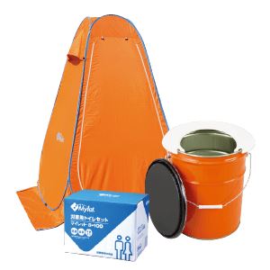 コンパクト 仮設トイレ/簡易トイレ マイペール・レスキューテント・S-100 『マイレット 災害用テントセット R-100』 代引不可