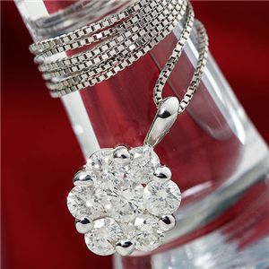 K18ダイヤインビジブルペンダント K18WG