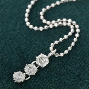 純プラチナ 0.25ct3ダイヤモンドペンダント/ネックレス