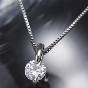 プラチナPt 0.2ctダイヤモンドペンダント/ネックレス DカラーV2/エクセレント H C(鑑定書付き 中央宝石研究所)