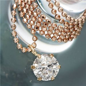 K18PG 0.4ctダイヤモンドペンダント/ネックレス