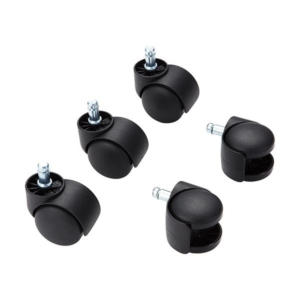 (まとめ) ナカバヤシ チェア用ナイロンキャスター CA-CN01BK 1セット(5個) 3セット