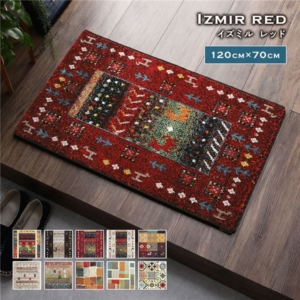 玄関マット イズミル トルコ製 ウィルトン織り 抗菌 防臭 消臭機能 へたりにくい エントランスマット 代引不可