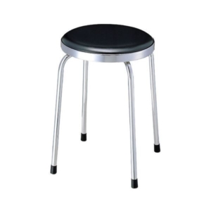 ジョインテックス 丸イスR-680C ダーク ビニルシート張