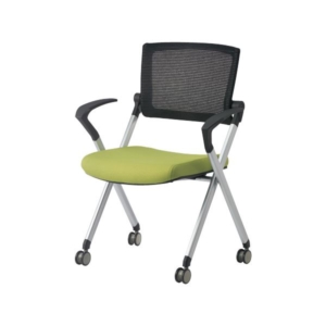 ジョインテックス 会議椅子(スタッチェア/ミーティングチェア) 肘付き/キャスター付き GK-A90SM 完成品