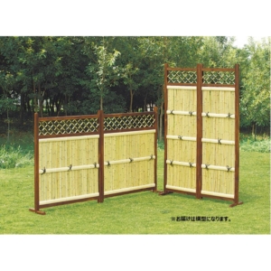 目隠し竹垣 2枚組 横型 完成品 代引不可