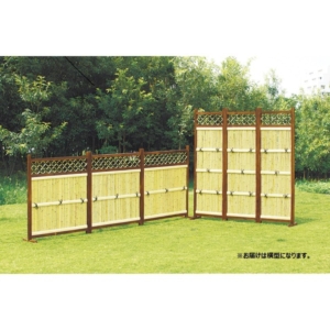 目隠し竹垣 3枚組 横型 完成品 代引不可