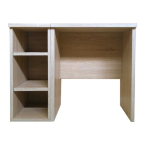 パソコンデスク 学習机 約幅60cm+サイドラック セット シャビーオーク シンプルデスク 組立品 リビング 子供部屋 代引不可