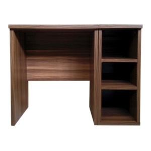パソコンデスク 学習机 約幅60cm+サイドラック セット ウォールナット シンプルデスク 組立品 リビング 子供部屋 代引不可