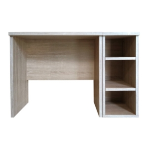 パソコンデスク 学習机 約幅75cm+サイドラック セット シャビーオーク シンプルデスク 組立品 リビング 子供部屋 代引不可