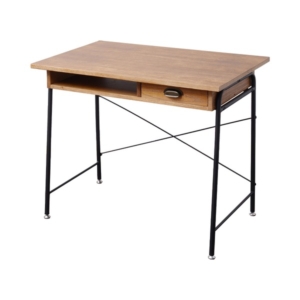 パソコンデスク ワークデスク mm スチールパイプ 木製 桐材 組立品 リビング 子供部屋 書斎 在宅ワーク 代引不可