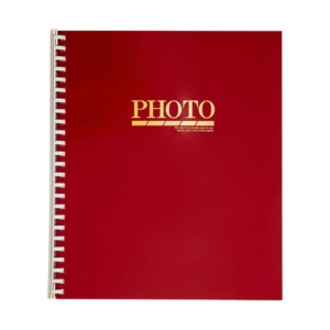 (まとめ)ナカバヤシ ライトフォートアルバム15R 四ツ切サイズ 25穴 ライトフリー台紙(方眼入)15枚付 赤 ア-JHO2-91-R 1冊 10セット