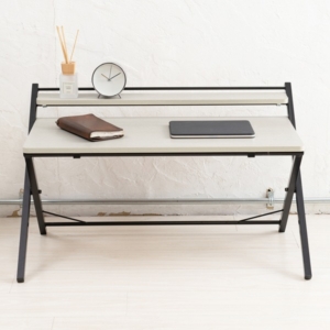 2個セット 棚付折りたたみワークデスク(/) 幅80cm 折りたたみ式/テーブル/机/木目/収納/テレワーク/PCデスク/パソコンデスク/モダン/おしゃれ/業務用/NK-566