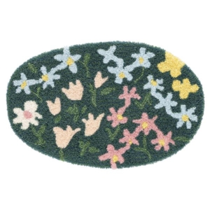 玄関マット 長さ70cm オハナバタケマット 日本製 防ダニ ホットカーペット可 デザインライフ スミノエ 代引不可