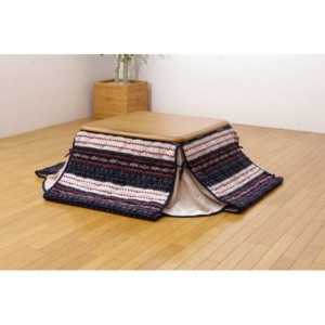 薄掛け こたつ布団 単品 ネイビー 折りたたみ収納可 起毛 フランネル ゆったりーな 省スペース リビング 代引不可