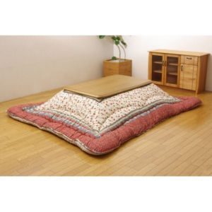 こたつ布団/厚掛け布団 単品 民族調 裏地フランネル 表地綿100％ 日本製 洗える 国内プリント リビング 代引不可