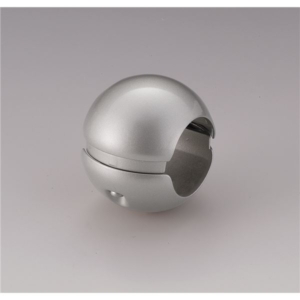 10個セット 階段手すり滑り止め 『どこでもグリップ』ボール形 亜鉛合金 直径35mm シルバー シロクマ 日本製