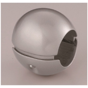 10個セット 階段手すり滑り止め 『どこでもグリップ』ボール形 亜鉛合金 直径38mm シルバー シロクマ 日本製