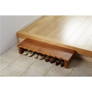 天然木玄関台(踏み台/ステップ) アジャスター付き 完成品
