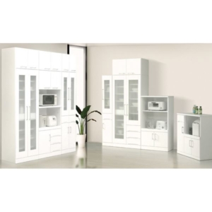 食器棚 キッチン収納 飛散防止ガラス扉 耐震ラッチ 可動棚付 日本製 ダイニングボード 完成品 開梱設置 代引不可