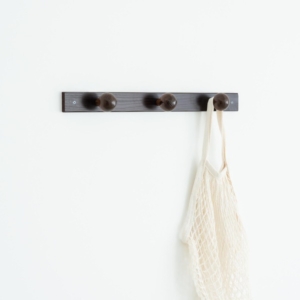 30本セット コートハンガー 3玉 (/茶) 壁掛けフック/木製(天然木)/北欧風/ウォールハンガー/コート掛け/帽子掛け/省スペース/業務用/完成品/NK-043