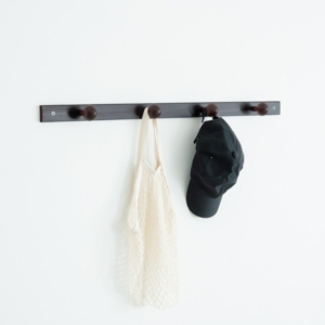 30本セット コートハンガー 4玉 (/茶) 壁掛けフック/木製(天然木)/北欧風/ウォールハンガー/コート掛け/帽子掛け/省スペース/業務用/完成品//NK-045