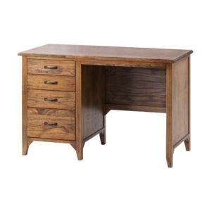 パソコンデスク ワークデスク 木製 引き出し収納付 アンティーク調 ティンバー リビング 子供部屋 勉強部屋 在宅ワーク 代引不可
