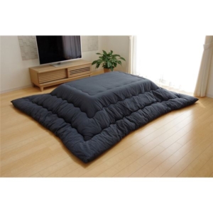 こたつ布団 単品 長方形 刺子調 ネイビー 厚掛けタイプ 洗える 表地：綿100％ リビング ダイニング 代引不可