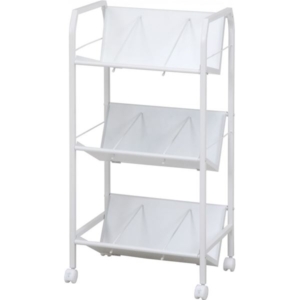 ファイルワゴン 収納棚 3段 A4ファイル対応 キャスター付き オフィス 会社 リビング 在宅ワーク 代引不可