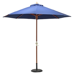 パラソル ネイビー ポリエステル 木製 屋外 組立品 ガーデン ベランダ テラス バルコニー ウッドデッキ 代引不可