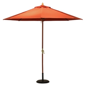 パラソル エンジ ポリエステル 木製 屋外 組立品 ガーデン ベランダ テラス バルコニー ウッドデッキ 代引不可