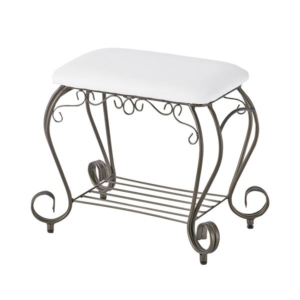 玄関椅子 幅51cm スチール脚 合皮張地 棚付き セレスティア エントランスチェア インテリア家具 完成品 玄関 入口 代引不可