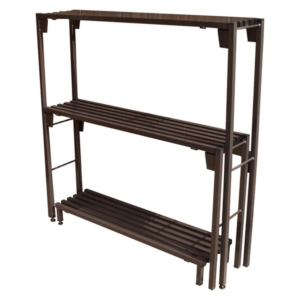 フラワースタンド 3サイズ 1セット 防サビ加工 アジャスター付き スペース 花しま専科 日本製 園芸 ガーデニング用品