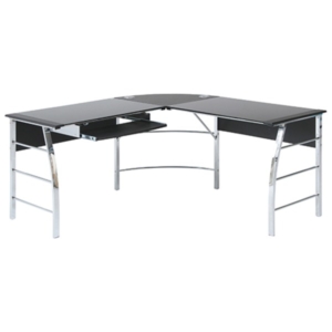 パソコンデスク ワークデスク 約幅156cm 型 キーボード天板付き 強化ガラス 組立品 リビング 在宅ワーク 代引不可