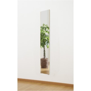 割れない姿見鏡 ネオスリム 2cm オーク 日本製 プロ仕様 両サイド飾縁(幅0.5cm) 『REFEX リフェクス』