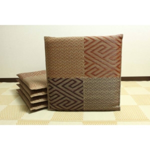 い草 座布団 織込千鳥 5枚組 5P 抗菌 防臭 調湿 日本製 五風 リビング 来客 和室 代引不可