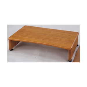 収納付き 玄関台/踏み台 木製 アジャスター付き 完成品 代引不可