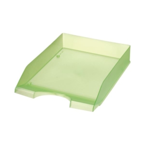 （まとめ） クルーズ スケルトンカラーレタートレーA4タテ T-500GR 1セット（3個） 5セット