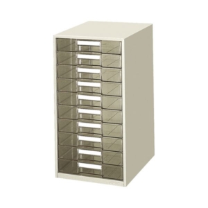 コクヨ レターケース透明プラスチック引き出しタイプ A4タテ 10段 ライト C-G10M 1台