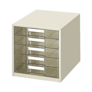 コクヨ レターケース透明プラスチック引き出しタイプ A4タテ 5段 ライト C-G5M 1台