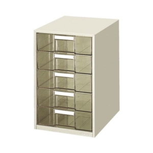 コクヨ レターケース透明プラスチック引き出しタイプ A4タテ 深型5段 ライト C-G205M 1台